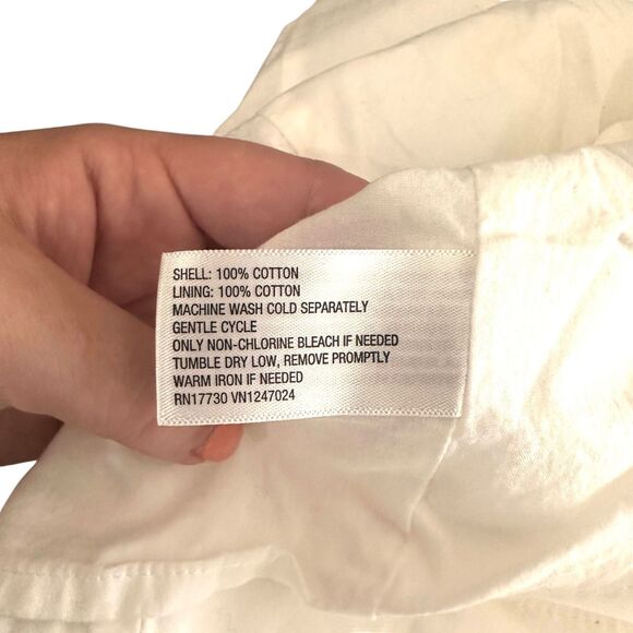 A NEW DAY Belted Shirt Midi Dress White Small - Picture 5 of 5